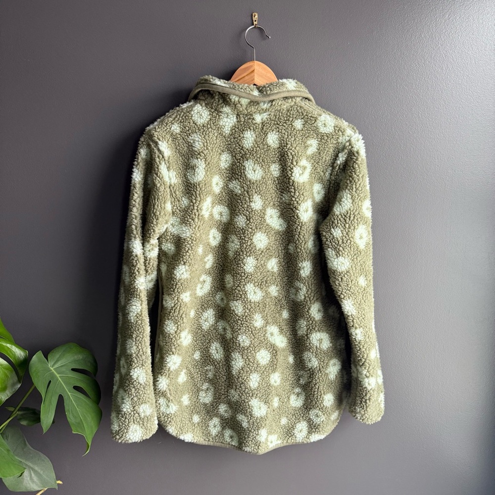 Carve Designs Wesport Jacquard Tunic Quarter Zip Jacket Medium in Olive Leopard - Picture 2 of 6